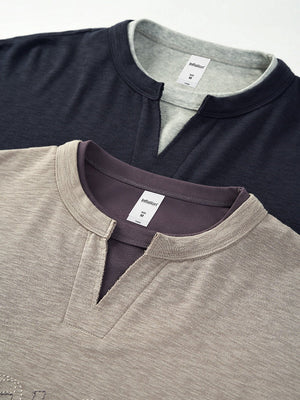 Liber Autumn Neutral wear Embroidery Letter T-shirts