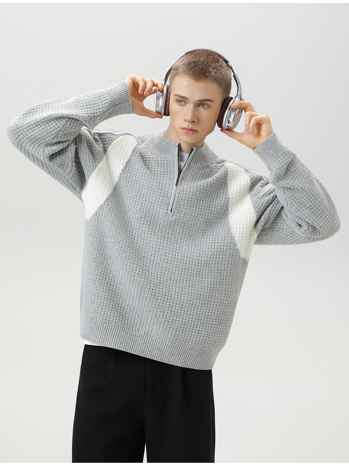 Liber Autumn Men's Color-block sweater
