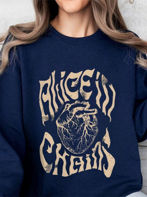 Rock And Roll Printed Sweatshirt