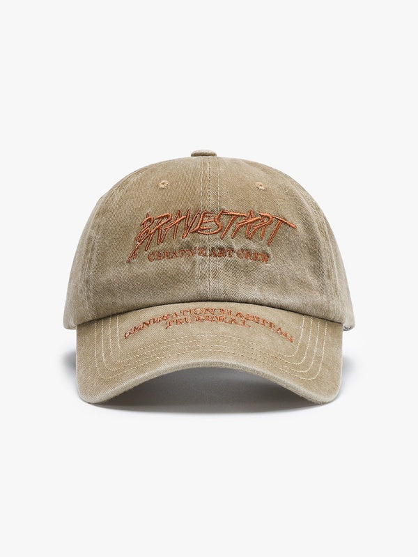 Baseballkappen im Retro-Stil mit gewaschener Buchstabenstickerei