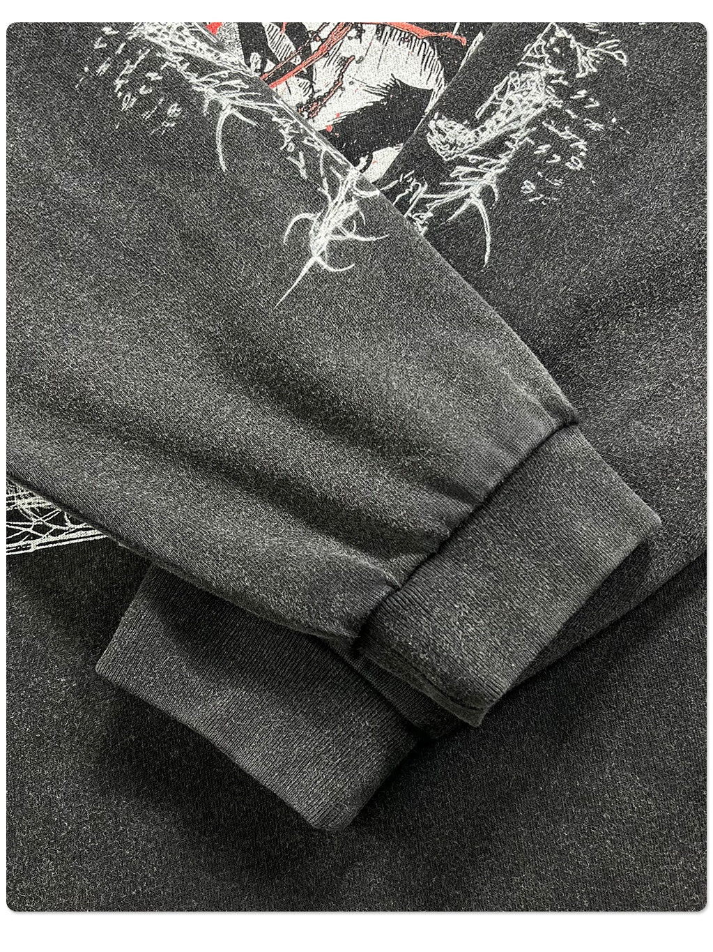 Halloween Dark Aesthetics Fake Two-piece Splicing Digital Direct Printing Long-sleeved T-shirt