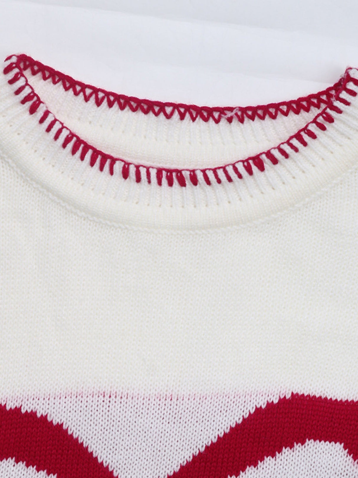 Sweet And Versatile Christmas Bow Jacquard Loose Long-sleeved Round Neck Sweater