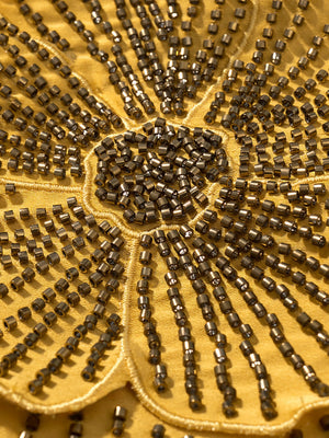 Rhinestone 3D Flower Halter Neck And Backless Satin Maxi Dresses