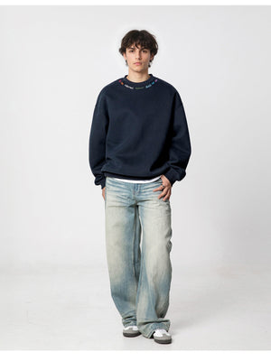 Liber Autumn Men's Embroidered Pattern Letter Sweatshirts
