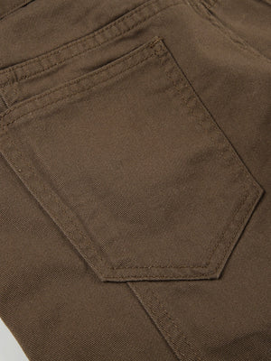 Low-rise Buttons Retro Straight-leg Pants Jeans