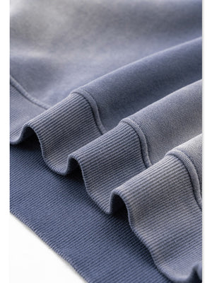 Liber Autumn Neutral wear Ribbed hem Solid Color Sweatshirts&Hoodies