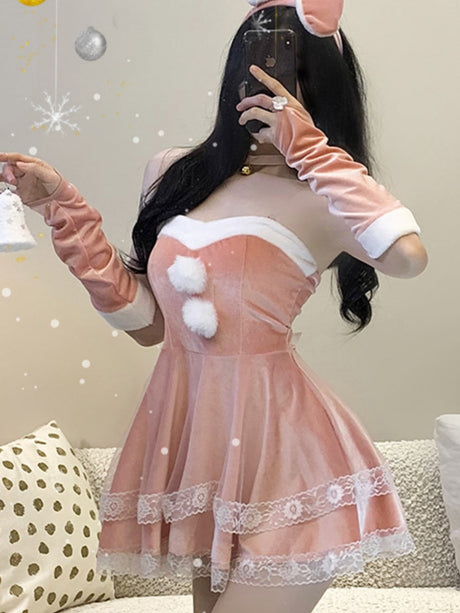 Christmas Bunny Girl Costume Cosplay Multi-piece Sets