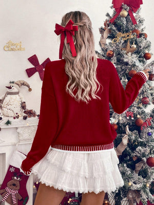 Christmas Letter Crew Neck Sweaters