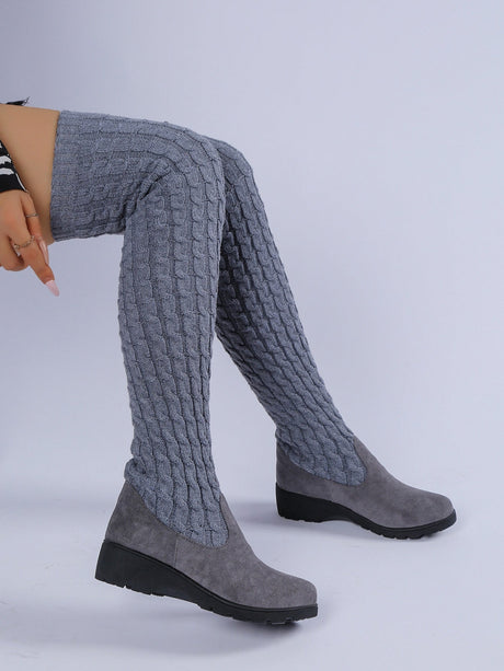 Over-the-knee Knitted Women's Boots