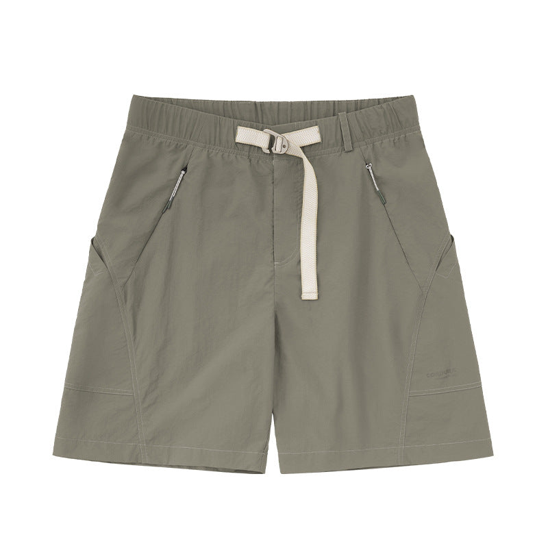 Drawstring Work Clothes Scimitar Shorts