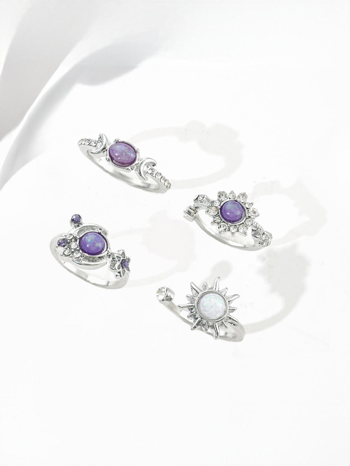 Colored Gemstone Ring Set