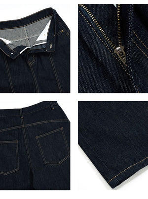 Denim Baggy Wide-leg 7 Points Shorts