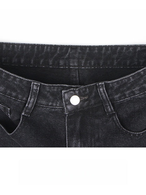 Liber Autumn Neutral wear Hole Jeans