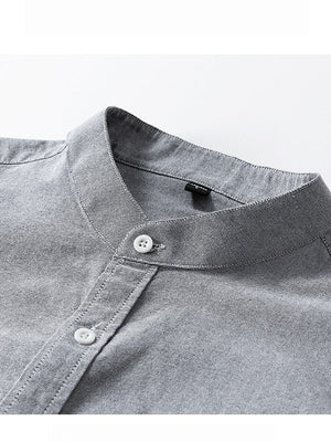 Liber Summer Men's Pocket decoration Solid Color Shirts