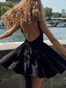 Bow Backless Strappy Mini&Short Dresses