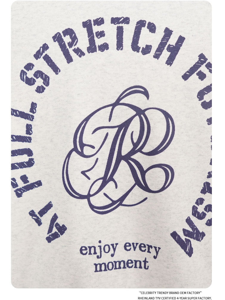 Liber Autumn Neutral wear Printed English Sweatshirts&Hoodies