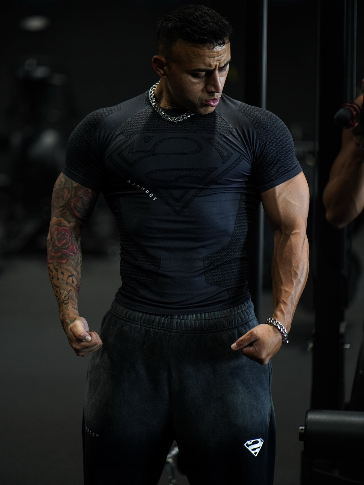 YOUNGAL Fitness Sports Quick-drying Breathable Tight T-shirts