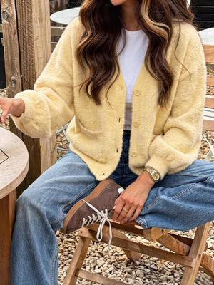 Pocket Solid Color Cardigans