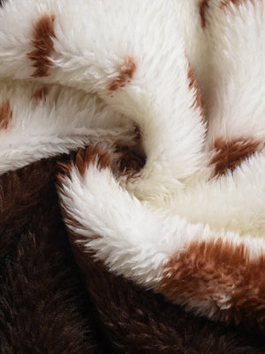 Animal Print Color Matching Ultrashort Fluff Skirts