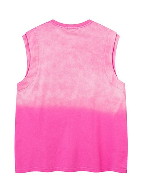 Letter Embroidery Loose-fit Personality Tank Tops