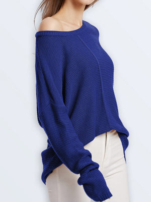Liber Autumn women's patchwork raglan sleeve knitted pullover mesh see-through top