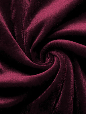 Hip-wrapped Velvet Twisted Front Slit High Waist Wrap Workplace Office Skirt