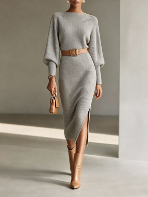 French-style Elegant Off-the-shoulder Long-sleeved Sweater