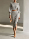 French-style Elegant Off-the-shoulder Long-sleeved Sweater