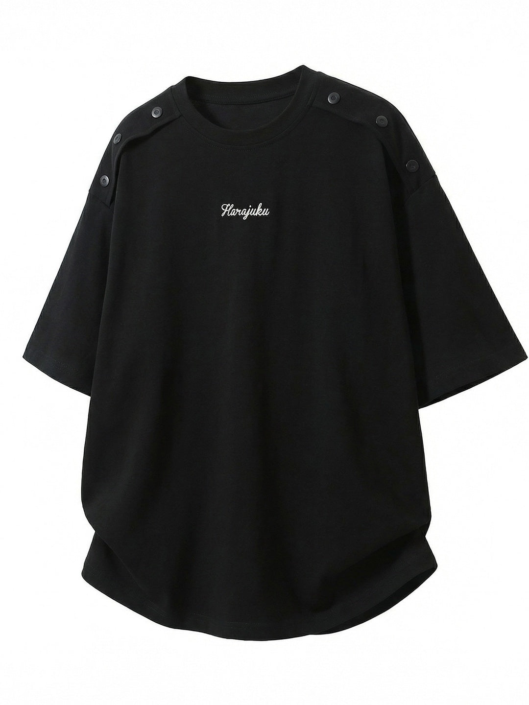 Retro Loose-fit Letter Applique T-shirts