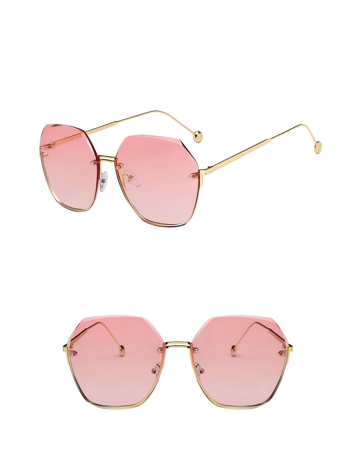 Frameless Polygonal Fashion Glasses
