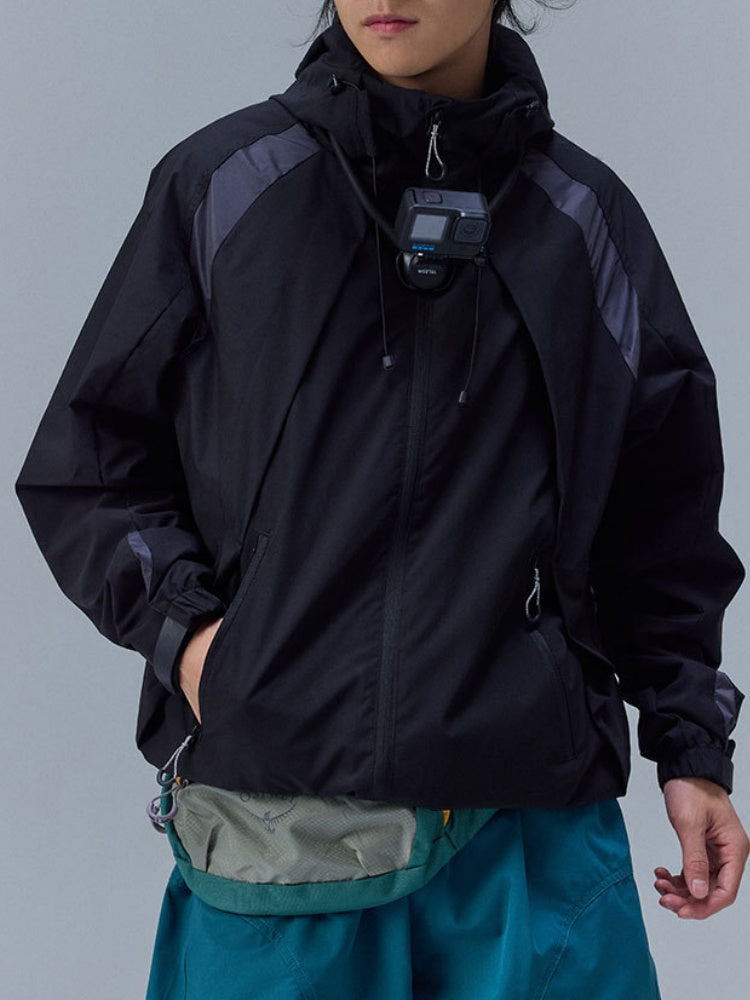 Water-repellent Patchwork Windbreakers