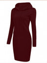 Long Bodycon Long Sleeve Dress Hoodies