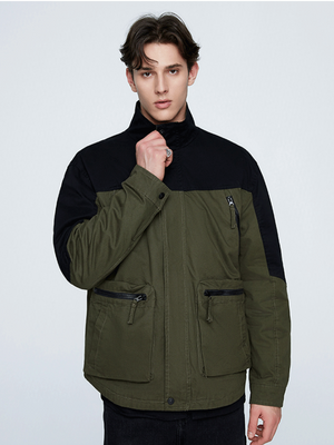 Multiple Pockets All-match Color Matching Windproof Outdoor Work Jacket