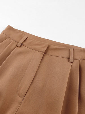 Casual, Slimming, High-waisted, Floor-length Suit Pants