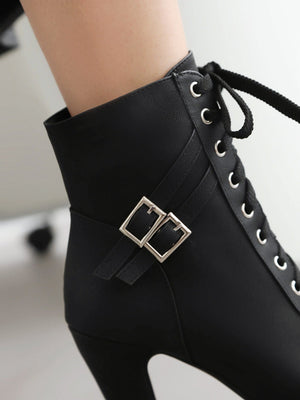 Platform Chunky Heel Sexy Buckle Women's Boots