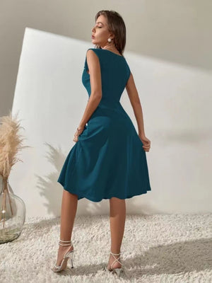 Crew Neck Beading Sleeveless Commuting Mini&Short Dresses