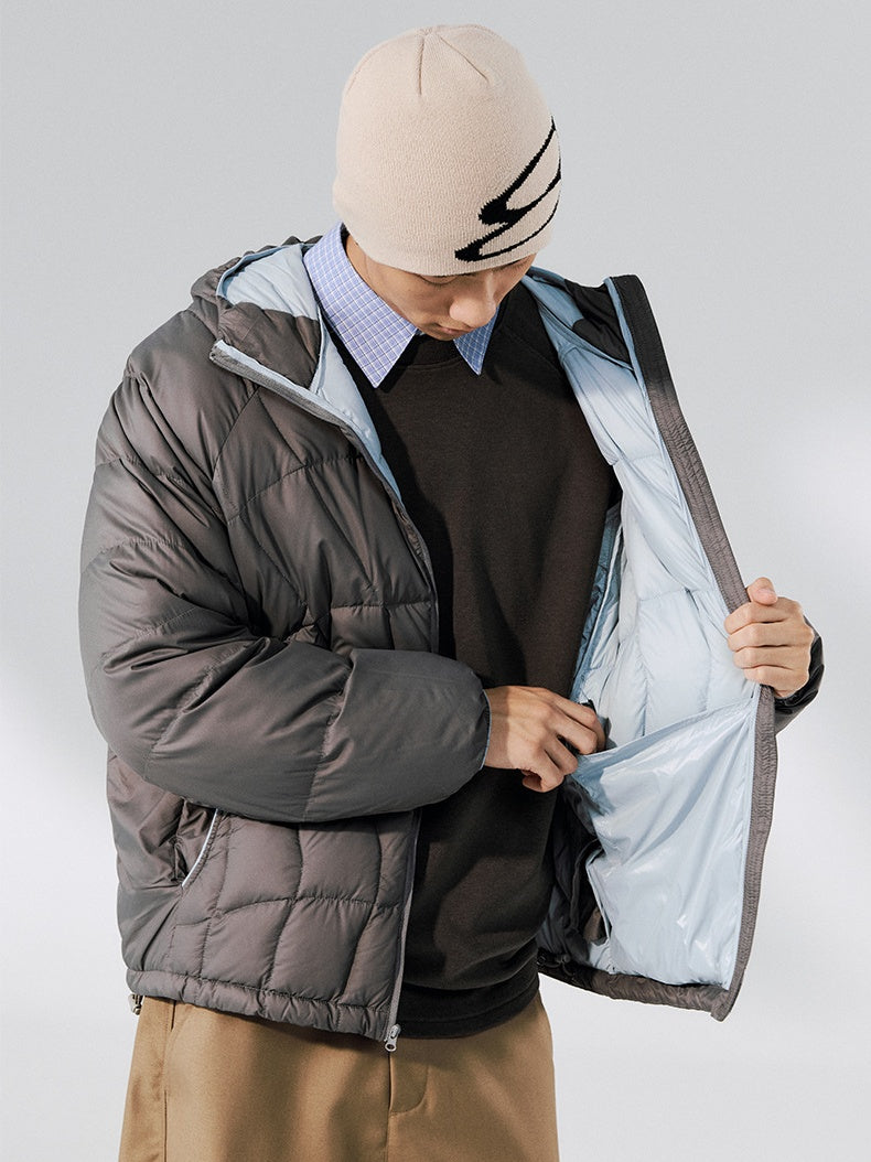 Dandelion Lightweight 90 Velvet Storage Down Hooded Jacket