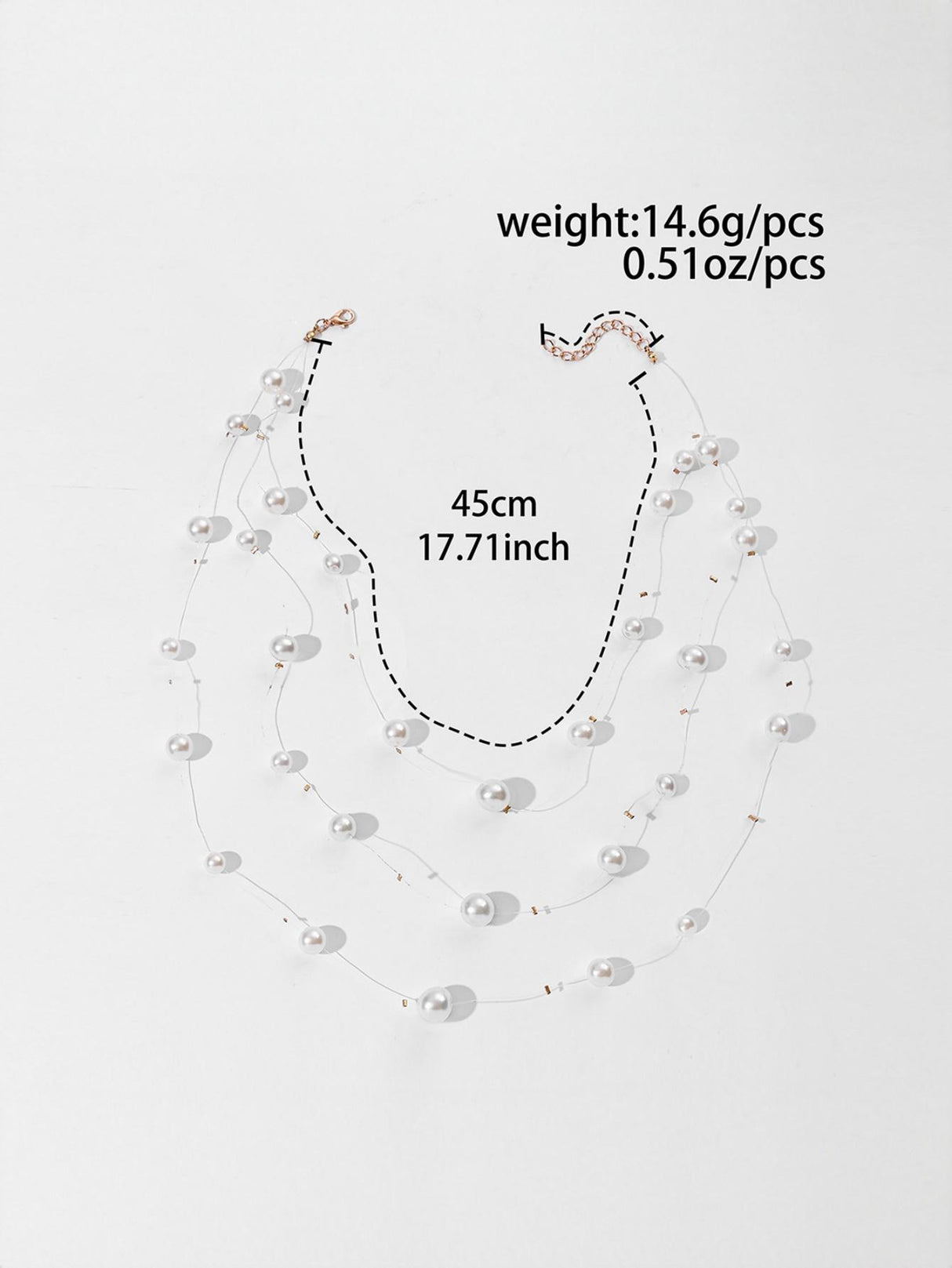 Multi-layered Pearl Pendant Necklace