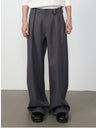 Stereo Double Pleat A-shape Loose-fit Dress Pants Pants