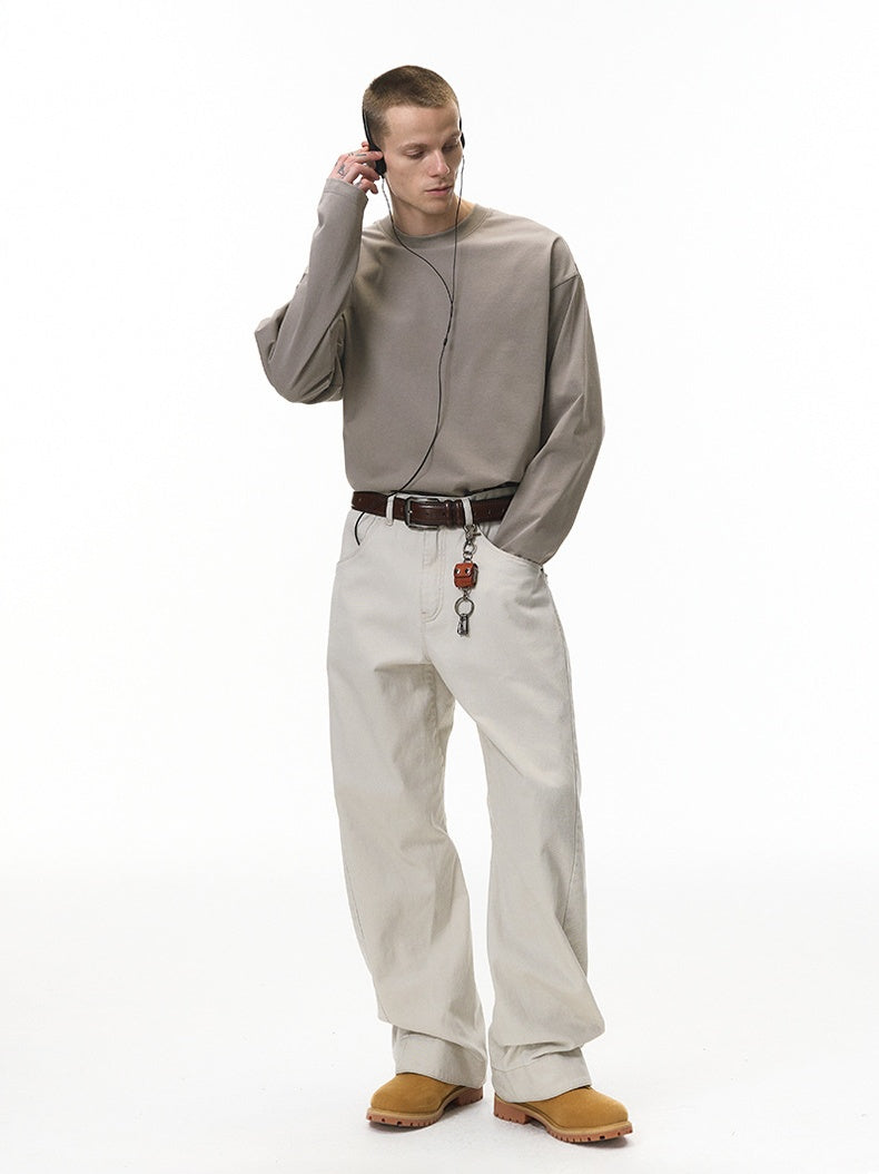 Liber Autumn Neutral wear Solid Color T-shirts