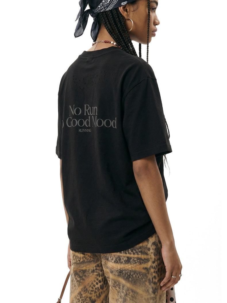 Hole Reflective Sports Breathable Loose-fit T-shirts
