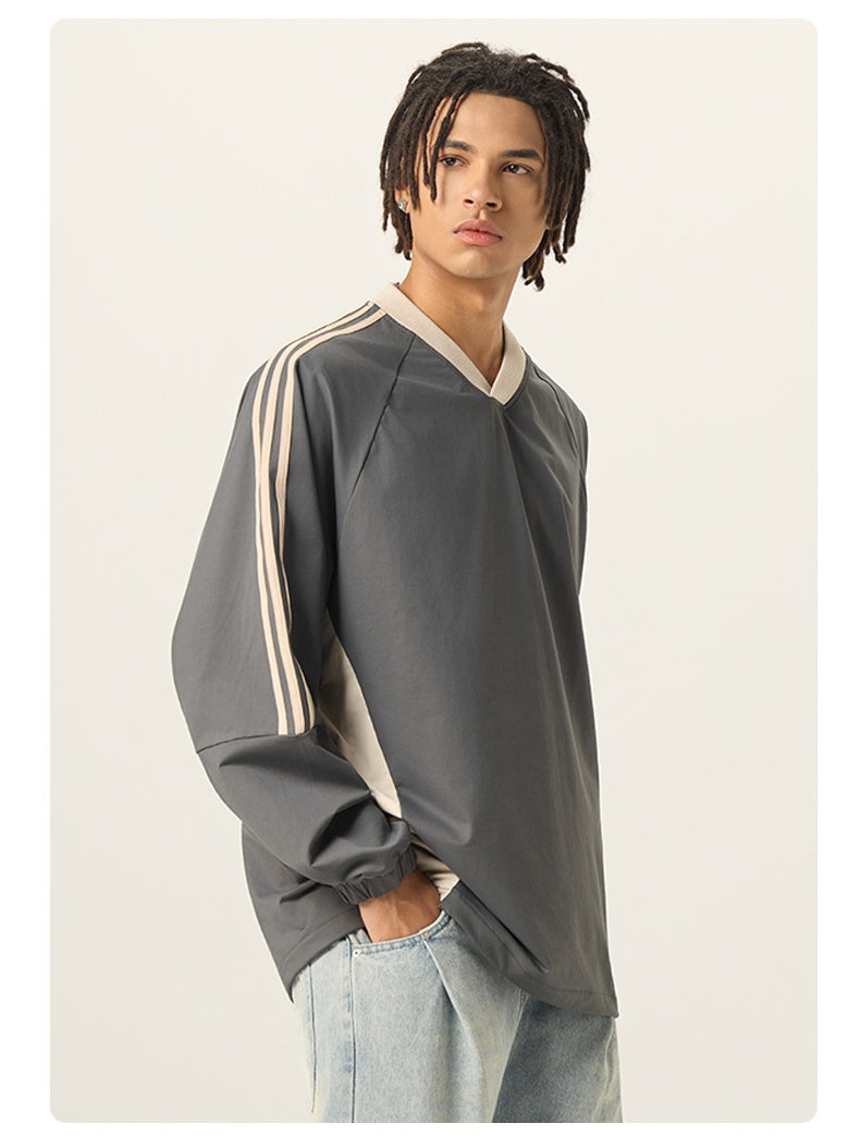 Liber Summer Neutral wear Splicing Contrasting colors T-shirts