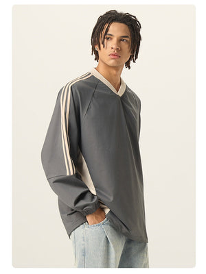 Liber Summer Neutral wear Splicing Contrasting colors T-shirts
