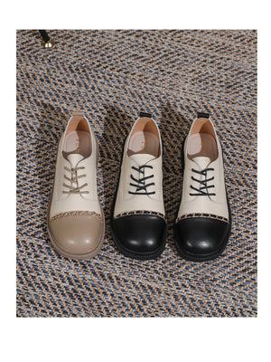 Liber Spring and autumn color-blocked women's flat shoes