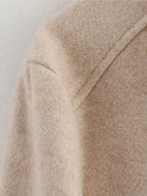 Zipper Lapel Simple Fashion Long-sleeved Short Jacket Suit Jacket Top