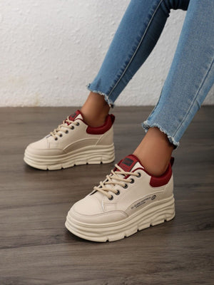 Colorblock Thick-Sole Women's Casual Sneakers