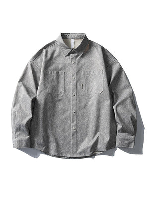 Vintage Distressed Tie-dye Design Loose Long-sleeved Shirt