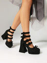 Lace Platform Buckle Mary Jane Shoes