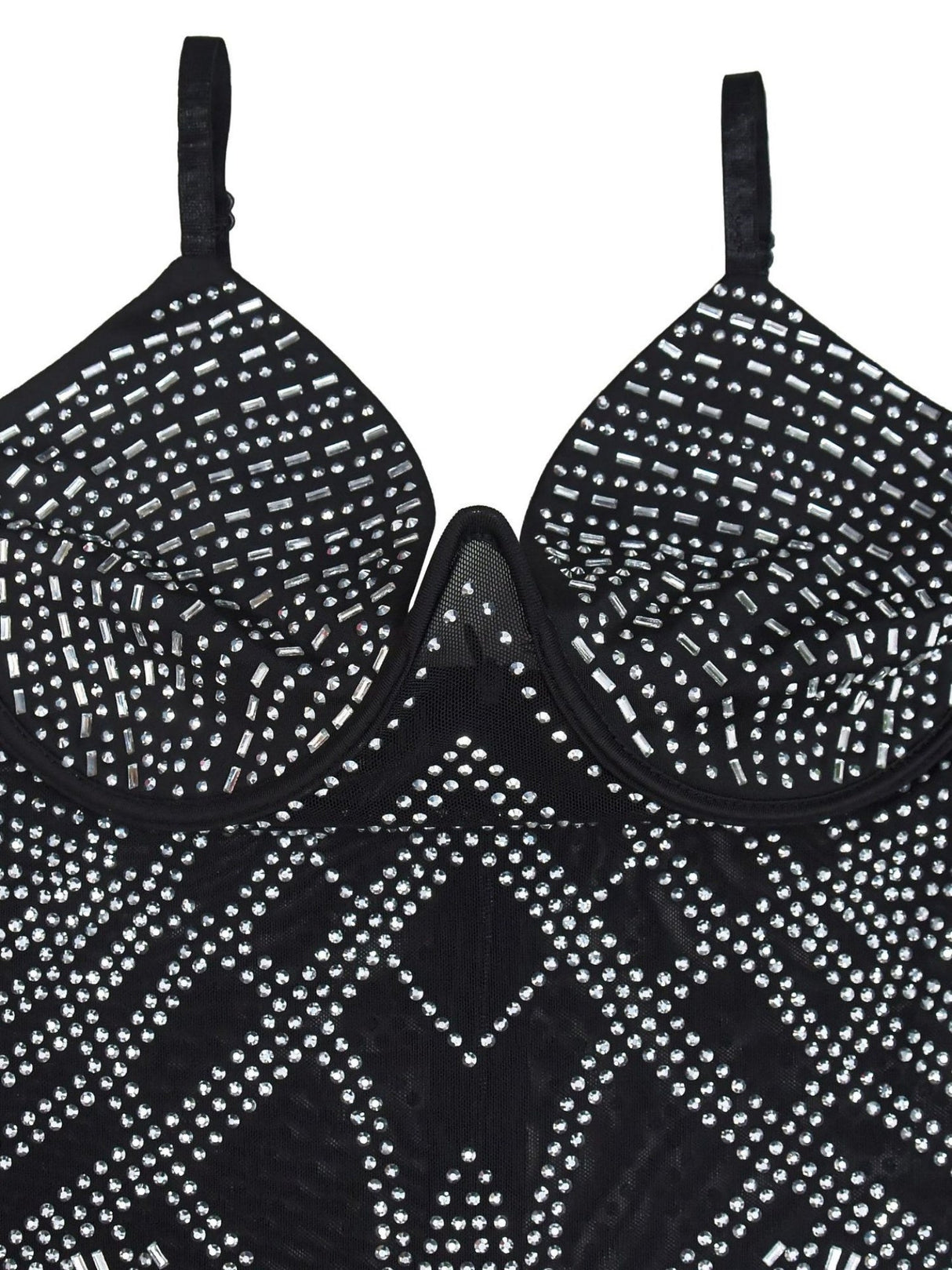 Sleeveless Bodycon Rhinestone Suspenders Slim-fit Party Shiny Maxi Dresses