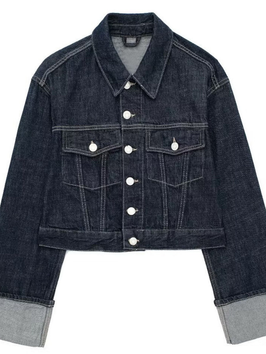 Regular Pocket Decoration Denim Jacket